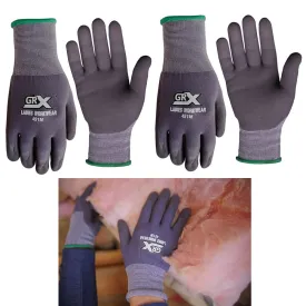 2 Pairs Ladies Breathable Work Gloves Microfiber Nitrile Safety Seamless Size M