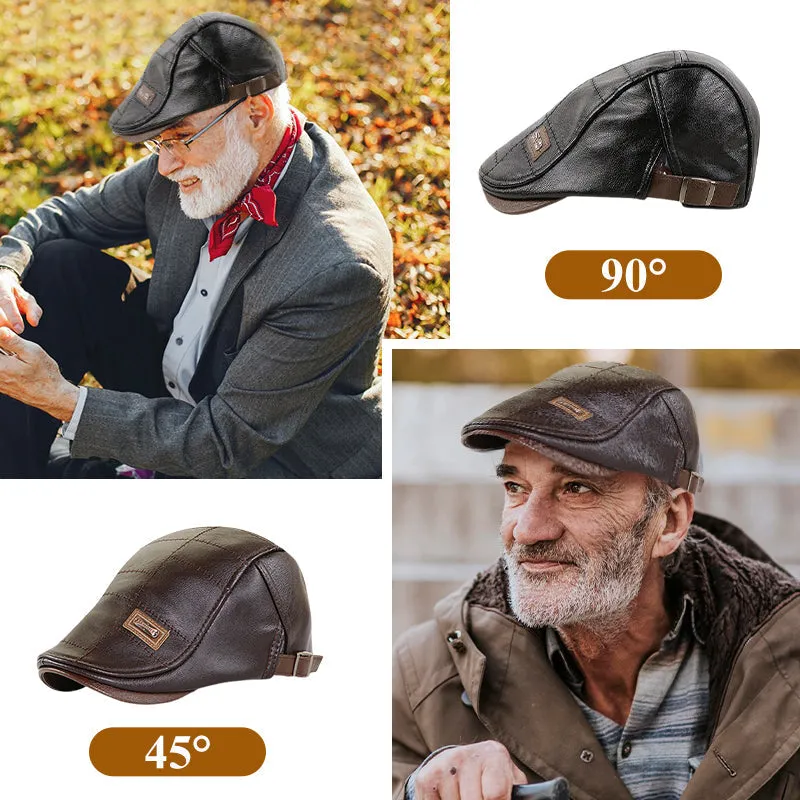 Best christmas giftGive the elders a warm winterPlush leather beret