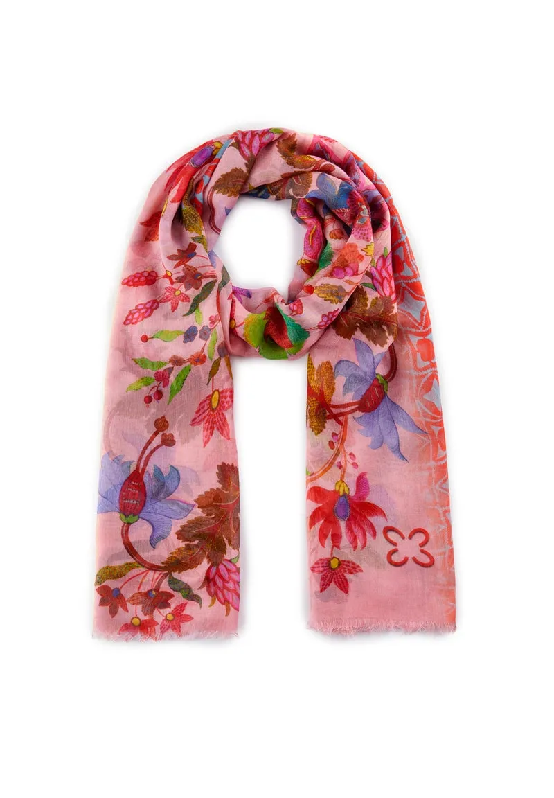Codello Modal and Silk Floral Scarf