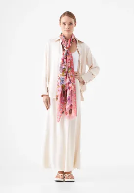 Codello Modal and Silk Floral Scarf