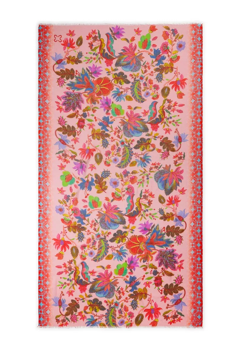 Codello Modal and Silk Floral Scarf