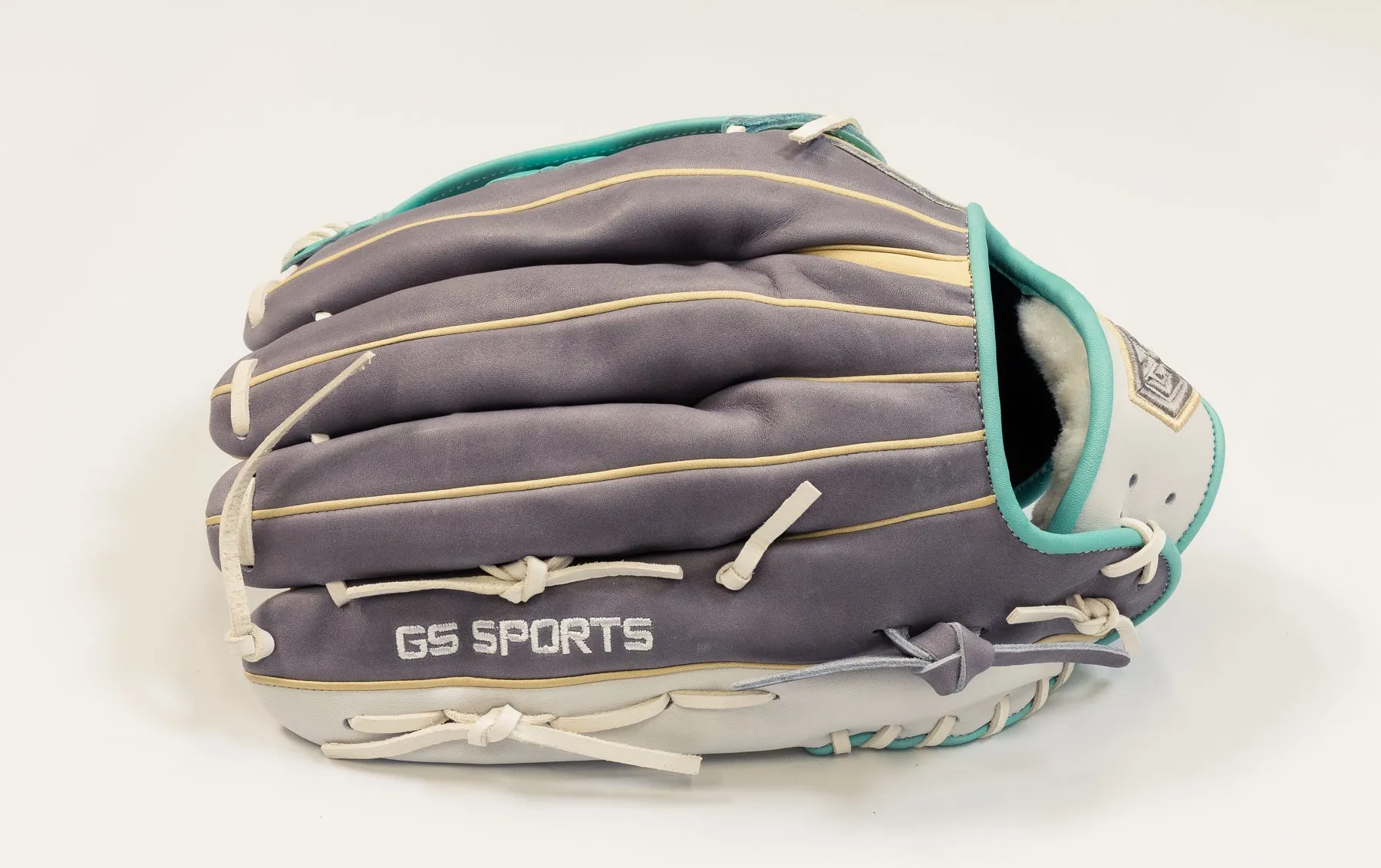GS Sports Pro Series H Web Ball Glove - Mint Blonde Grey