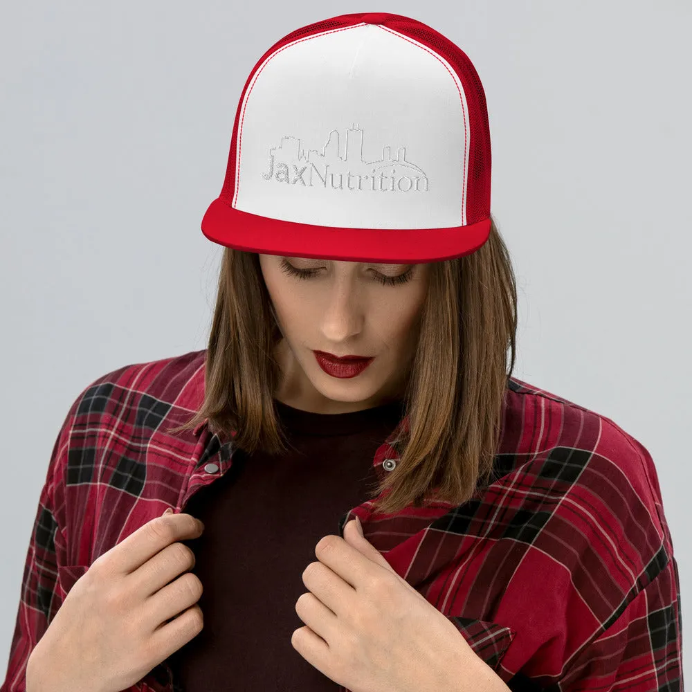 Jax Nutrition White Logo Trucker Cap
