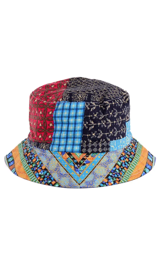 JH620B Reversible Azria Mix Print Cotton Bucket Hat