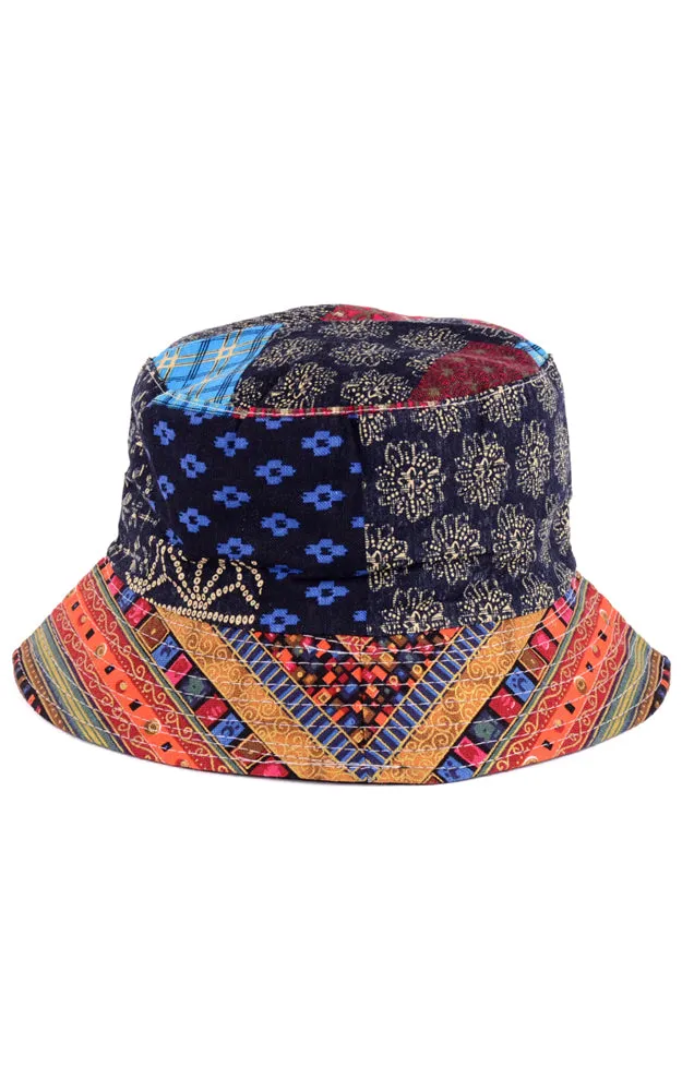 JH620B Reversible Azria Mix Print Cotton Bucket Hat