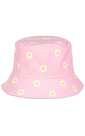 JH876 Reversible Daisy Print Cotton Bucket Hat