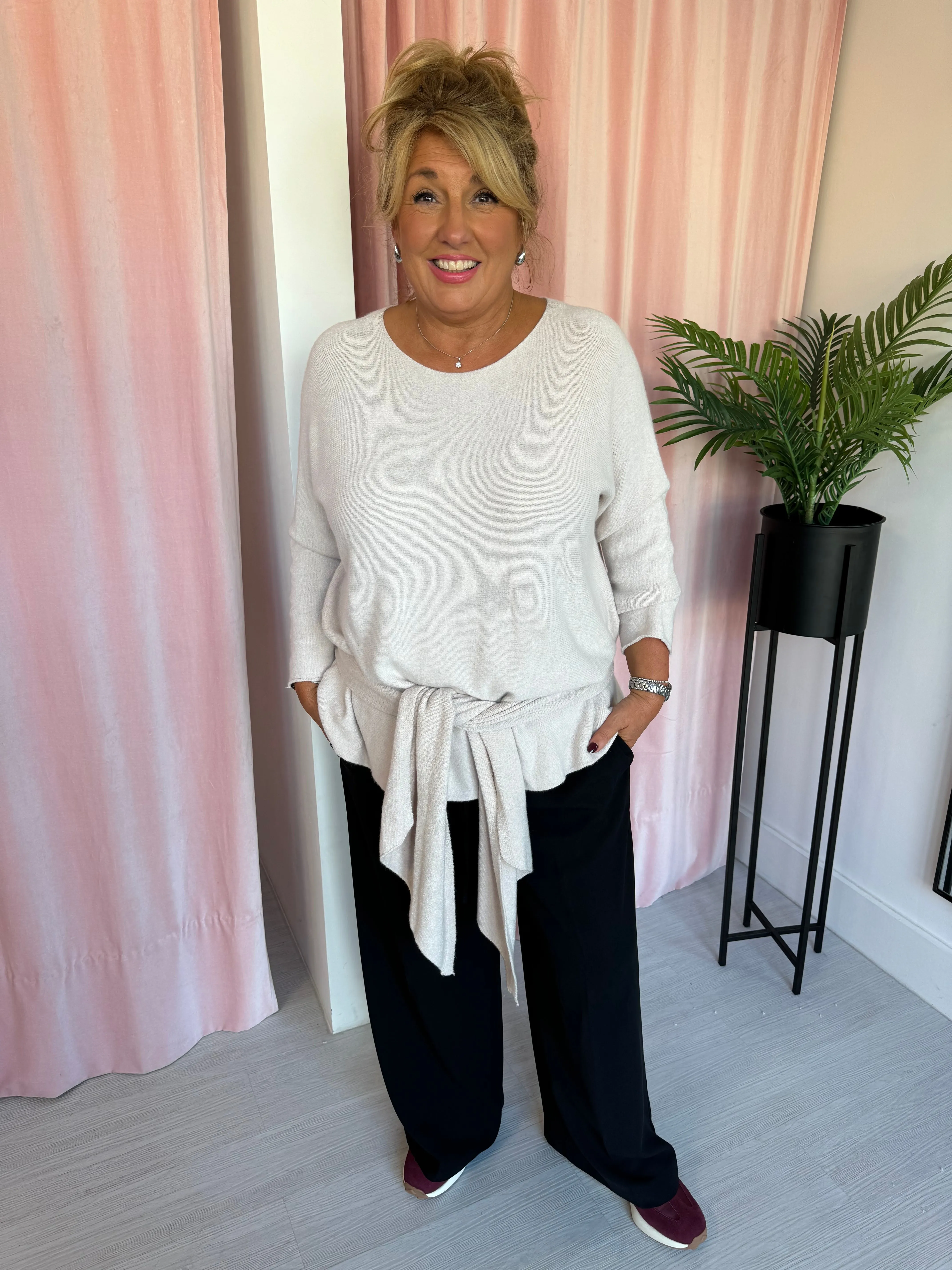 Jumper & Scarf - Cream