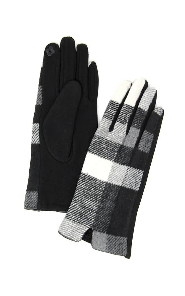 LOG126 Tartan Plaid Pattern Smart Gloves (12prs Pack)