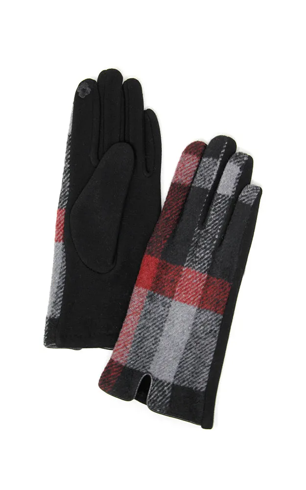 LOG126 Tartan Plaid Pattern Smart Gloves (12prs Pack)