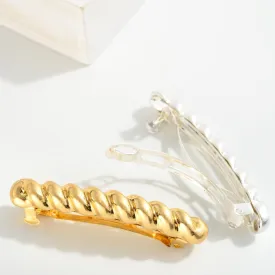 Matte Twist Beret (Silver & Gold)