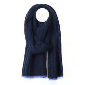 Recycled Blend Blue & Navy Scarf