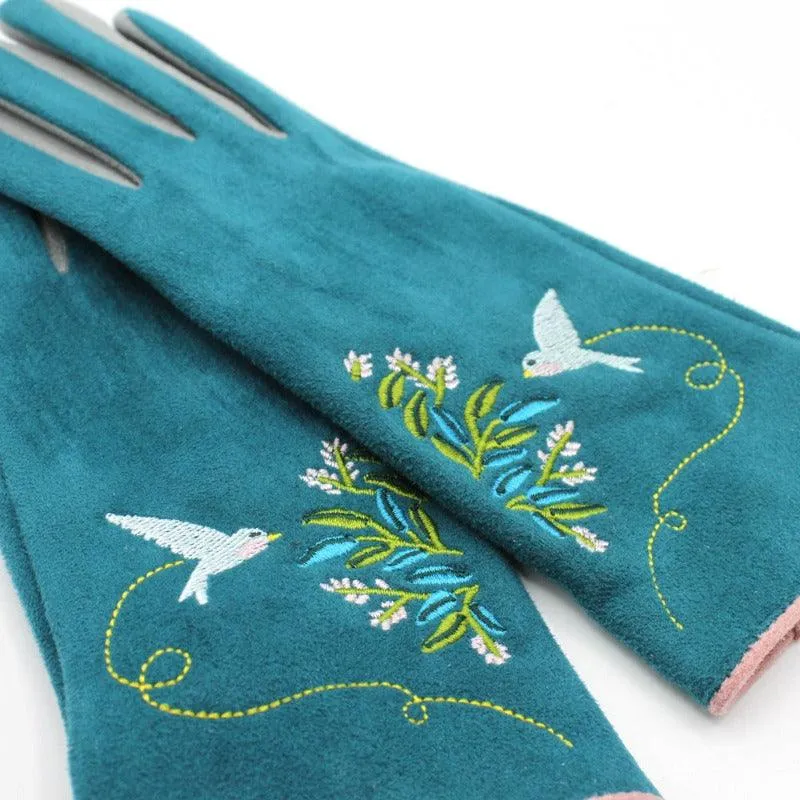 Regency English Garden Bird Gloves