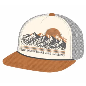 Tiny Whales - Mountains Are Calling Trucker Hat in Natural/Rust