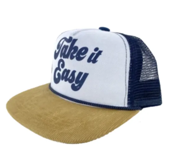 Tiny Whales - Take It Easy Trucker Hat in Navy/Khaki